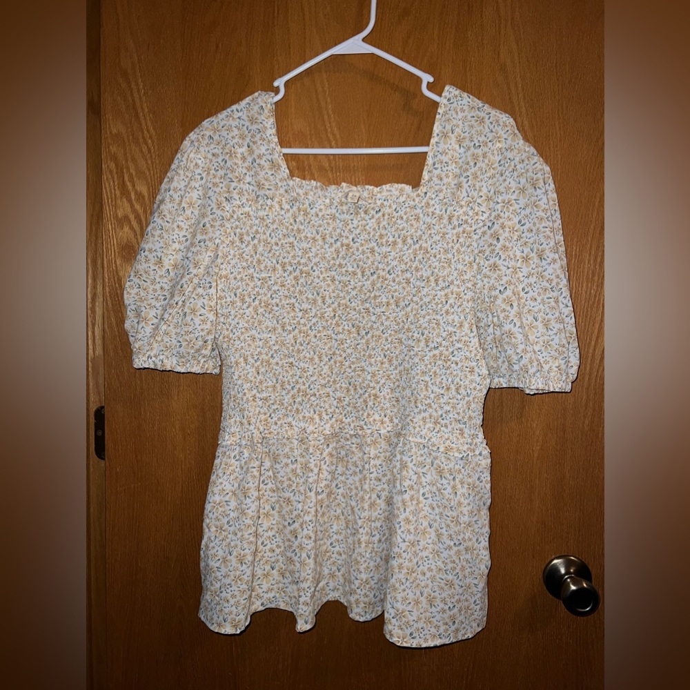 women’s floral peplum blouse 2X
